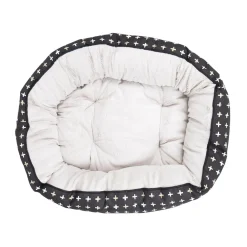 Mog and Bone Mog & Bone 4 Seasons Reversible Dog Bed - Black Metallic Cross Hot