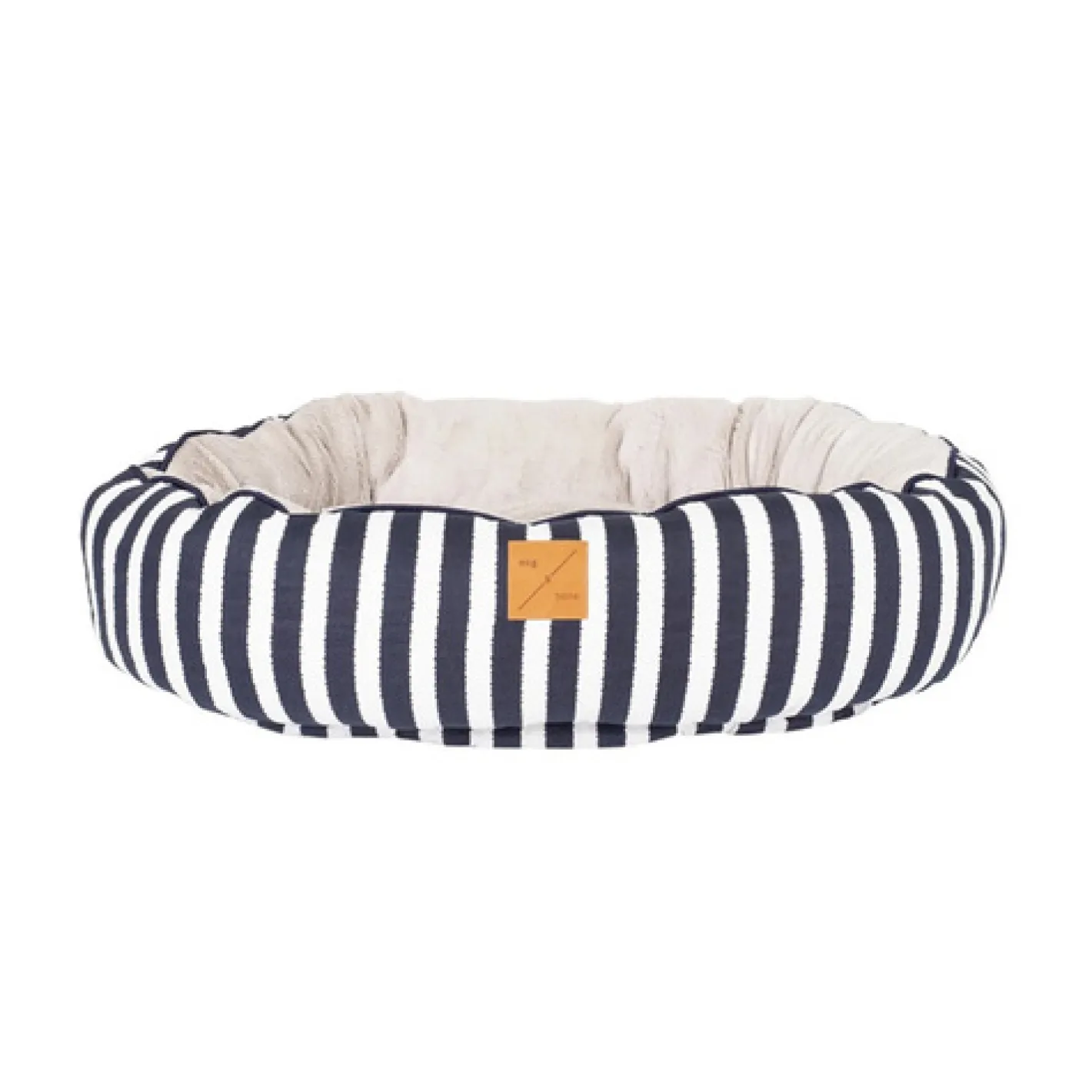 Mog and Bone Mog & Bone 4 Seasons Reversible Dog Bed - Navy Hamptons Stripe Online