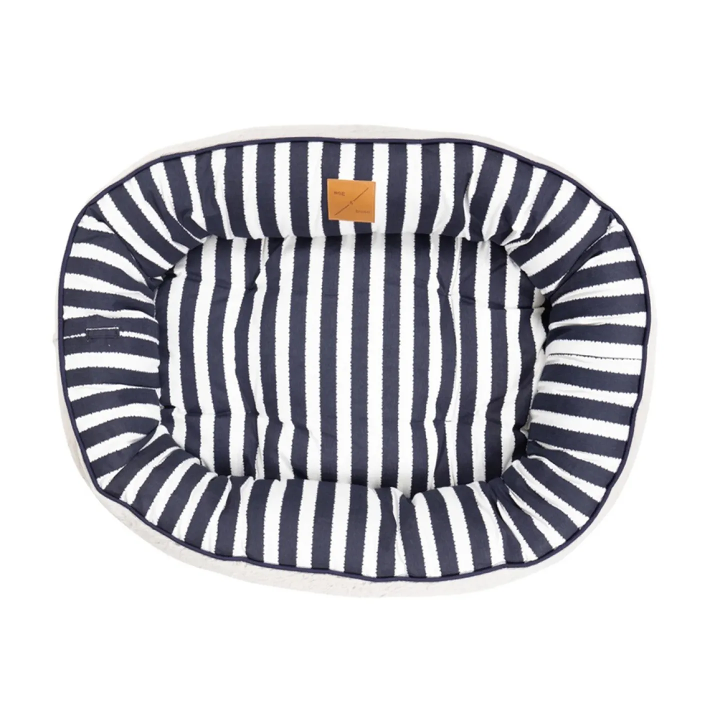 Mog and Bone Mog & Bone 4 Seasons Reversible Dog Bed - Navy Hamptons Stripe Online