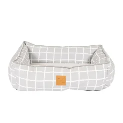 Mog and Bone Mog & Bone Bolster Dog Bed - Grey Check New