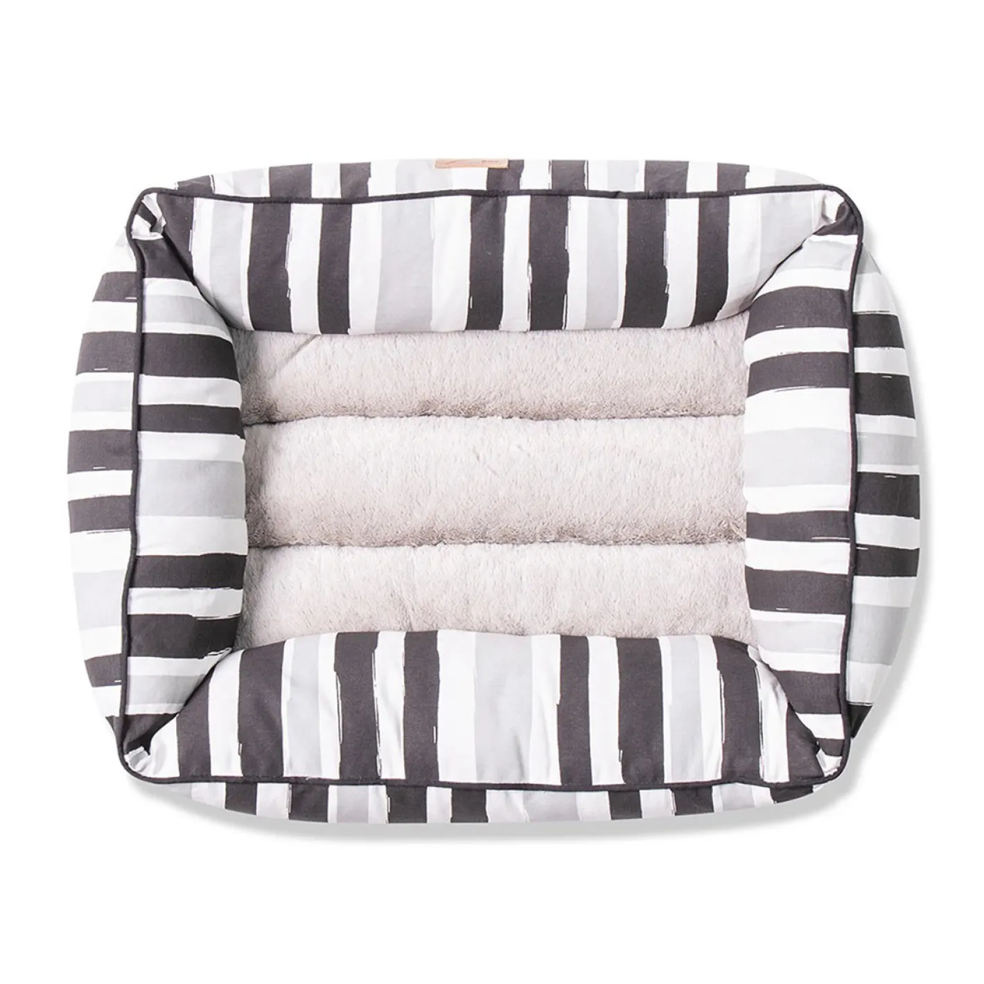 Mog and Bone Mog & Bone Bolster Dog Bed - Pebble Black Brush Stroke Sale
