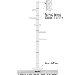 Monkee Tree - The Scalable Cat Climbing Ladder 12 Trunk Starter Pack in BLACK Outlet