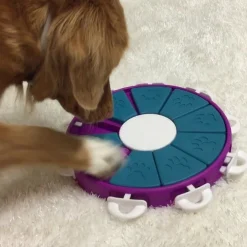 Nina Ottosson Interactive Treat Hiding Dog Toy Game - The Twister in Purple Best