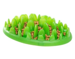 Northmate Green Mini Interactive Slow Food Dog Bowl New