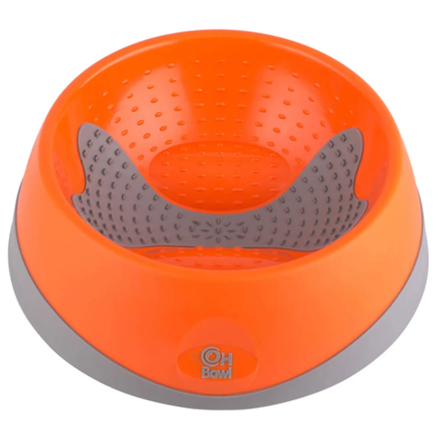 Lickimat Oh Bowl Slow Food Tongue Cleaning Dog Food Bowl - Orange Clearance