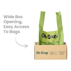 Oh Crap Compostable Dog Poop Bags with Handles - Roll of 200 Bags Hot
