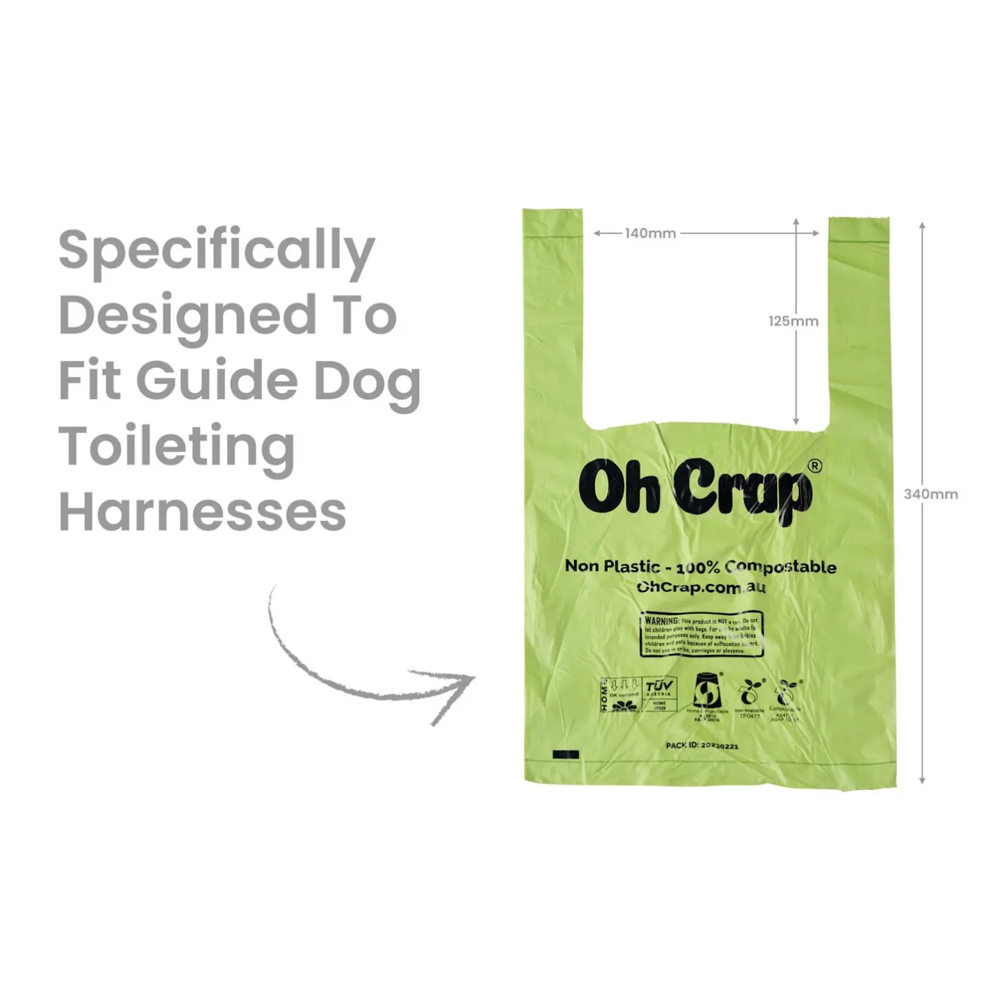 Oh Crap Compostable Dog Poop Bags with Handles - Roll of 200 Bags Hot