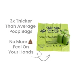 Oh Crap Compostible Corn Starch Dog Poop Bags - 240 Bags (16 rolls x 15 Bags per roll) Best