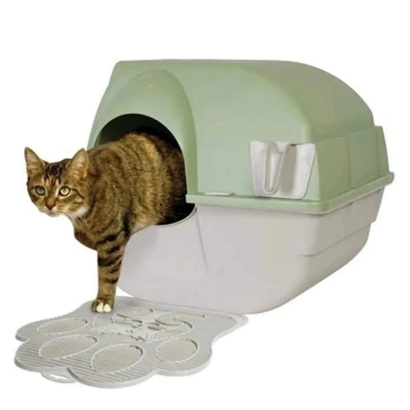 Omega Paw Litter Mat - Paw Shaped Washable Litter Trapping Pad New