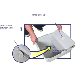 Omega Paw Roll n Clean Easy Clean Covered Cat Litter Box New