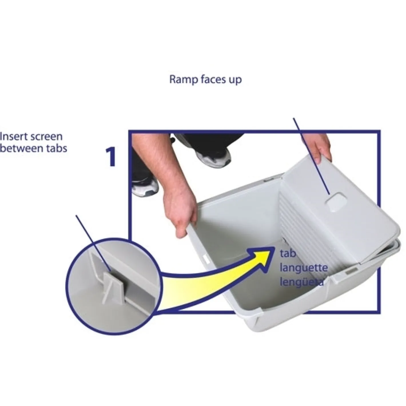 Omega Paw Roll n Clean Easy Clean Covered Cat Litter Box New