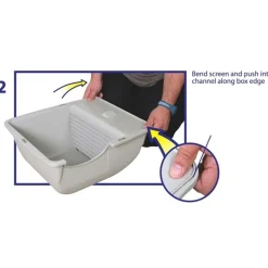 Omega Paw Roll n Clean Easy Clean Covered Cat Litter Box New
