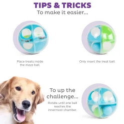 Outward Hound A-Maze Ball Dog Puzzle Treat Ball Dog Enrichment Toy Clearance
