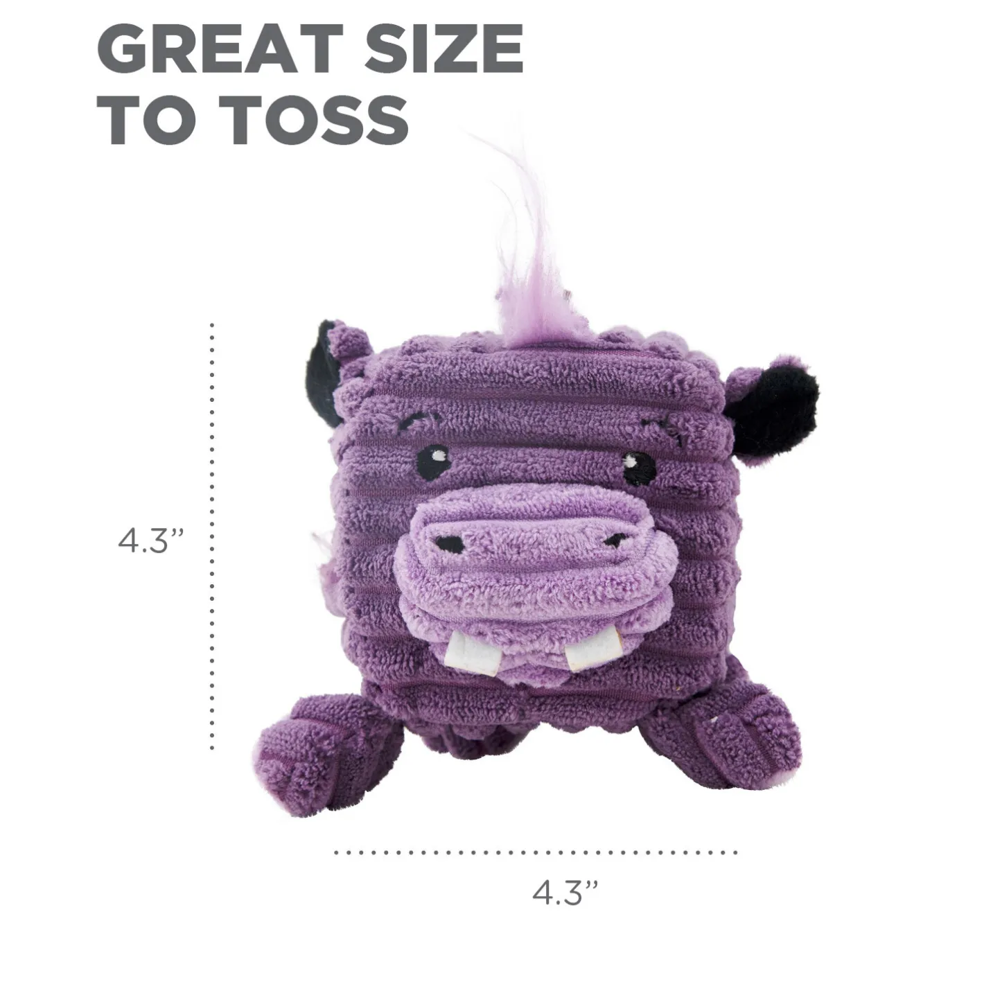 Outward Hound Cube-Eez 2-in-1 Squeaker Dog Toy - Hippo Discount