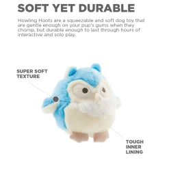 Outward Hound Durable Plush Dog Toy - Howling Hoots Online