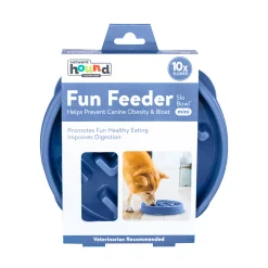 Outward Hound Fun Feeder Slow Food Bowl for for Dogs Blue Notch Sale