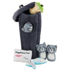 Outward Hound Hide A Raccoon Plush Dog Puzzle with 3 Squeaker Toys Best