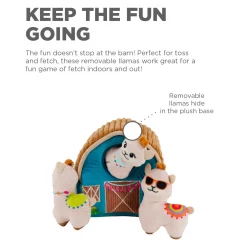 Outward Hound Hide-A-Llama Plush Dog Puzzle with 3 Squeaker Toys Best