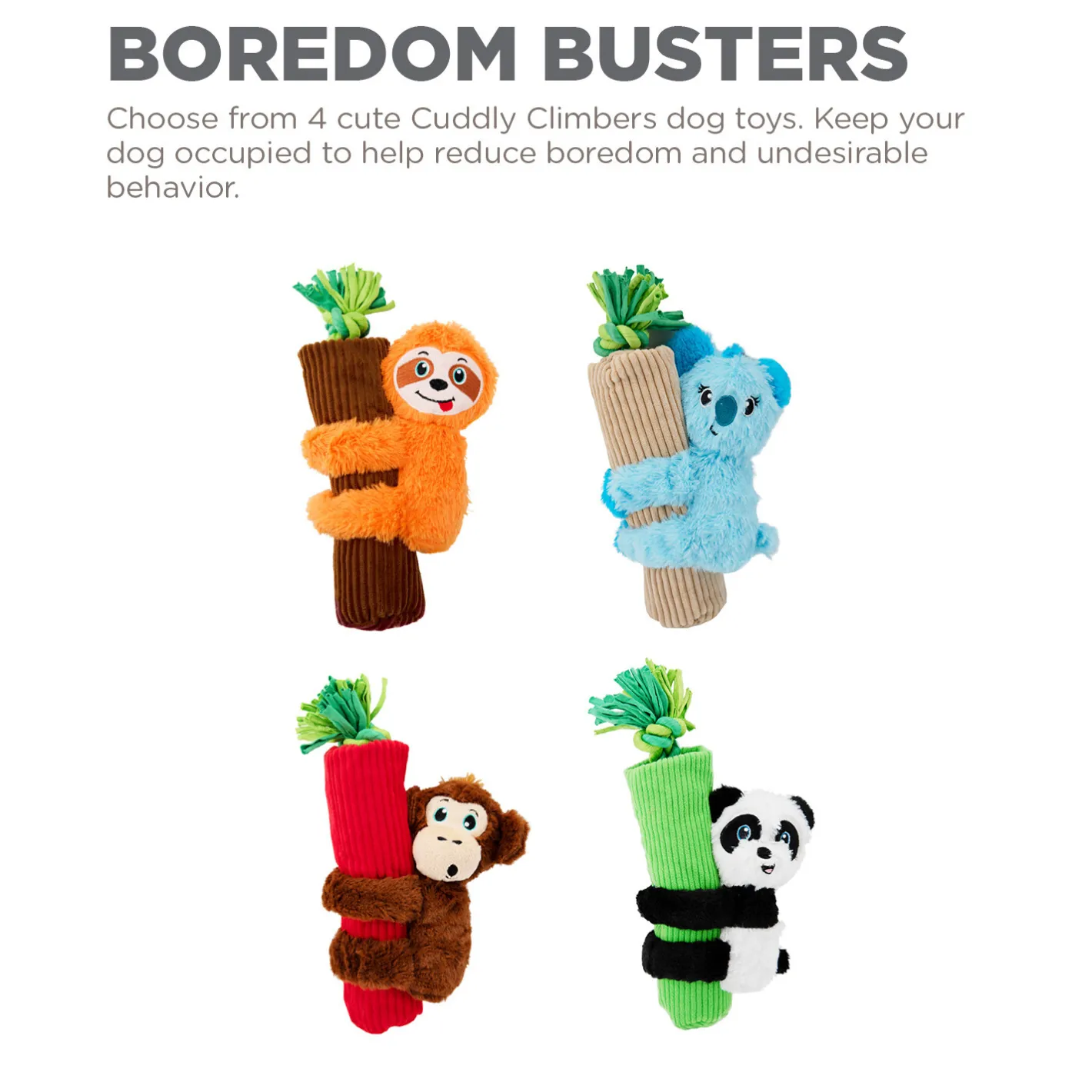 Outward Hound 3-in-1 Tug & Toss Dog Toy - Cuddly Climbers Panda Hot