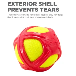 Outward Hound Tennis Max Fetch Dog Ball with Rubber Shell Hot