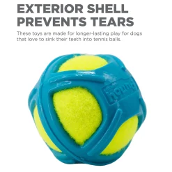 Outward Hound Tennis Max Fetch Dog Ball with Rubber Shell Hot
