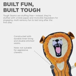 Outward Hound Tough Seamz Dog Toy - Tough Seamz Lion Fashion