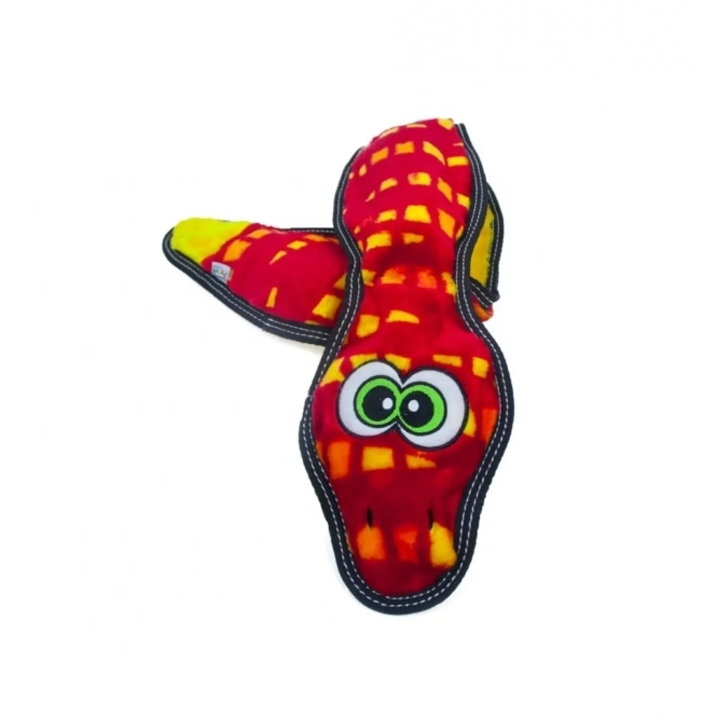 Outward Hound Toughseamz Plush No Stuffing Snake 3-Squeaker Dog Toy Clearance