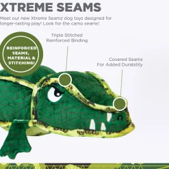 Outward Hound Xtreme Seamz Squeaker Dog Toy - Alligator Best