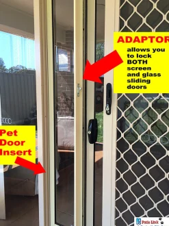 Patiolink Pet Door Adapter to Lock Both Sliding and Security/Screen Doors Fashion