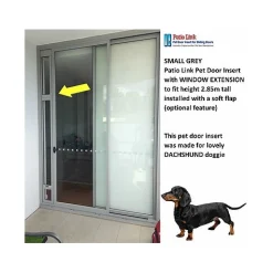 Patiolink Sliding Door Pet Panel Insert & Flap + Locking Bracket for Doors Fashion