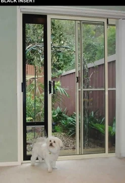 Patiolink Sliding Door Pet Panel Insert & Flap + Locking Bracket for Doors Fashion