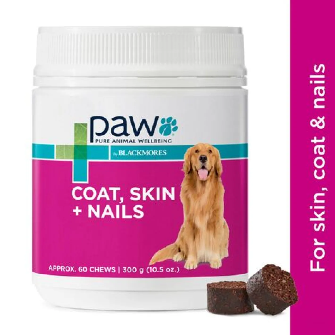 PAW by Blackmores PAW Coat, Skin & Nails Multivitamin Chews for Dogs 300g New