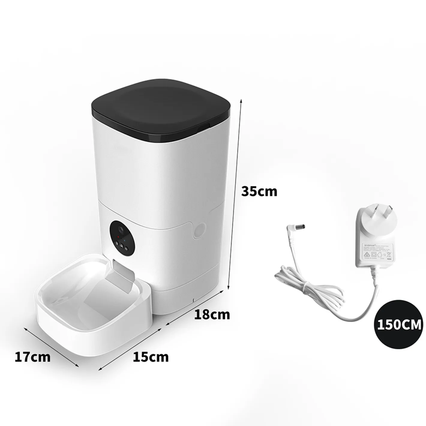 iDS Pawz Auto Feeder Pet Automatic Camera Cat Dog Smart Hi-Def Wi-Fi App Food Dispenser Discount