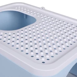 iDS PaWz Cat Litter Box Fully Enclosed Kitty Toilet Trapping Odour Control Basin - Blue New
