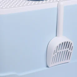 iDS PaWz Cat Litter Box Fully Enclosed Kitty Toilet Trapping Odour Control Basin - Blue New