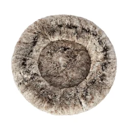 iDS Pet Bed Cat Dog Donut Nest Calming Mat Soft Plush Kennel - Brown Discount