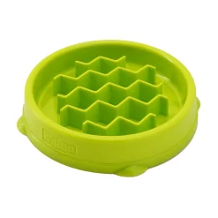 Petstages Cat Fun Feeder Green Wave Slow Food Bowl for Cats - Green Clearance