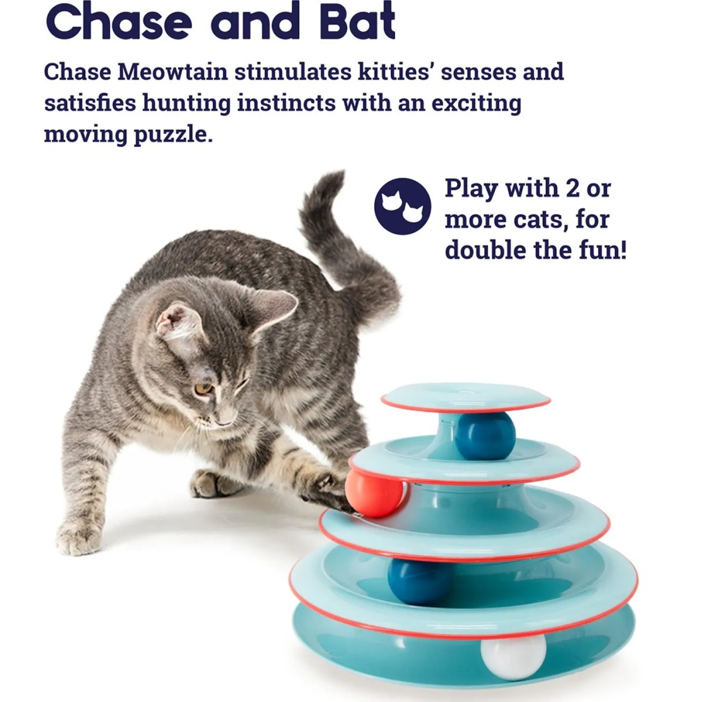 Petstages Chase Meowtain Interactive Cat Puzzle Toy Clearance