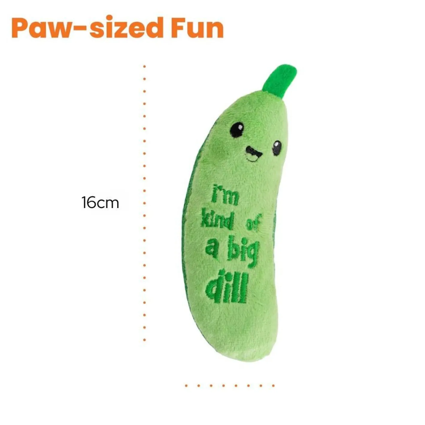 Petstages Crunchy Pickle Kicker Catnip Cat Toy New