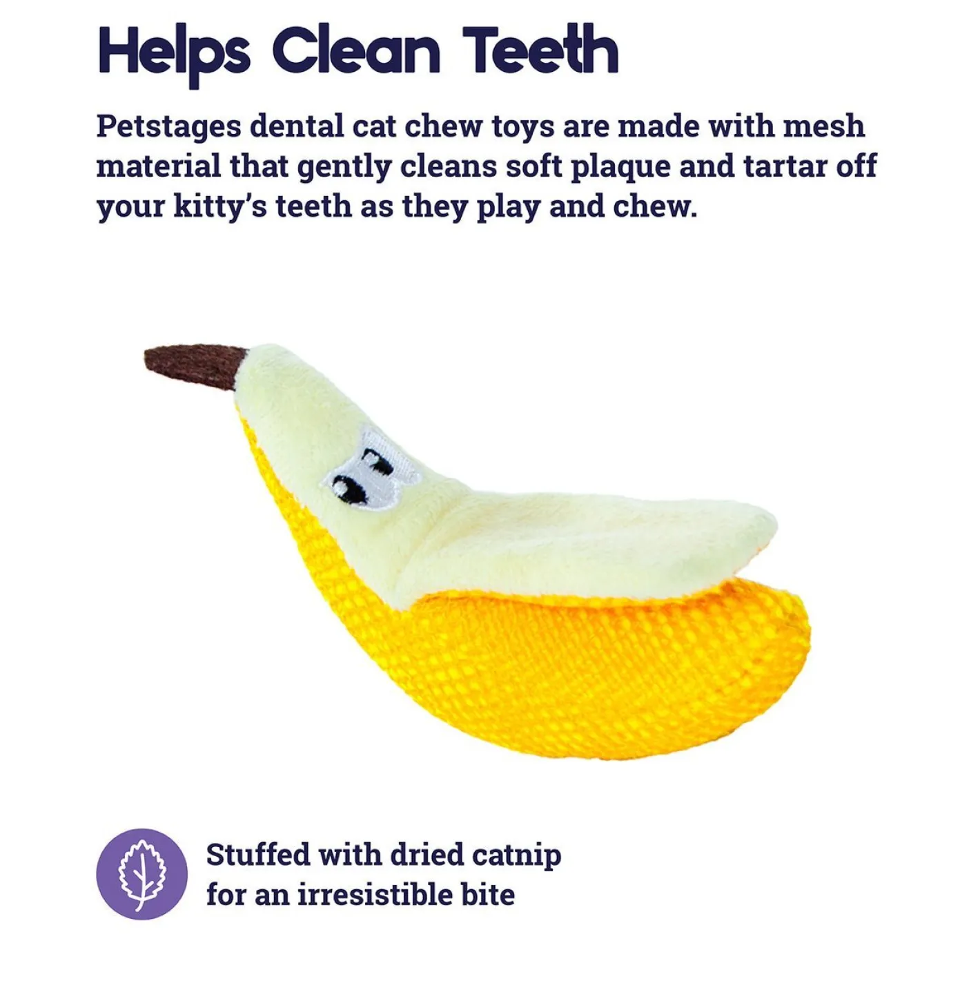 Petstages Dental Banana Catnip Chew Toy for Cats Sale