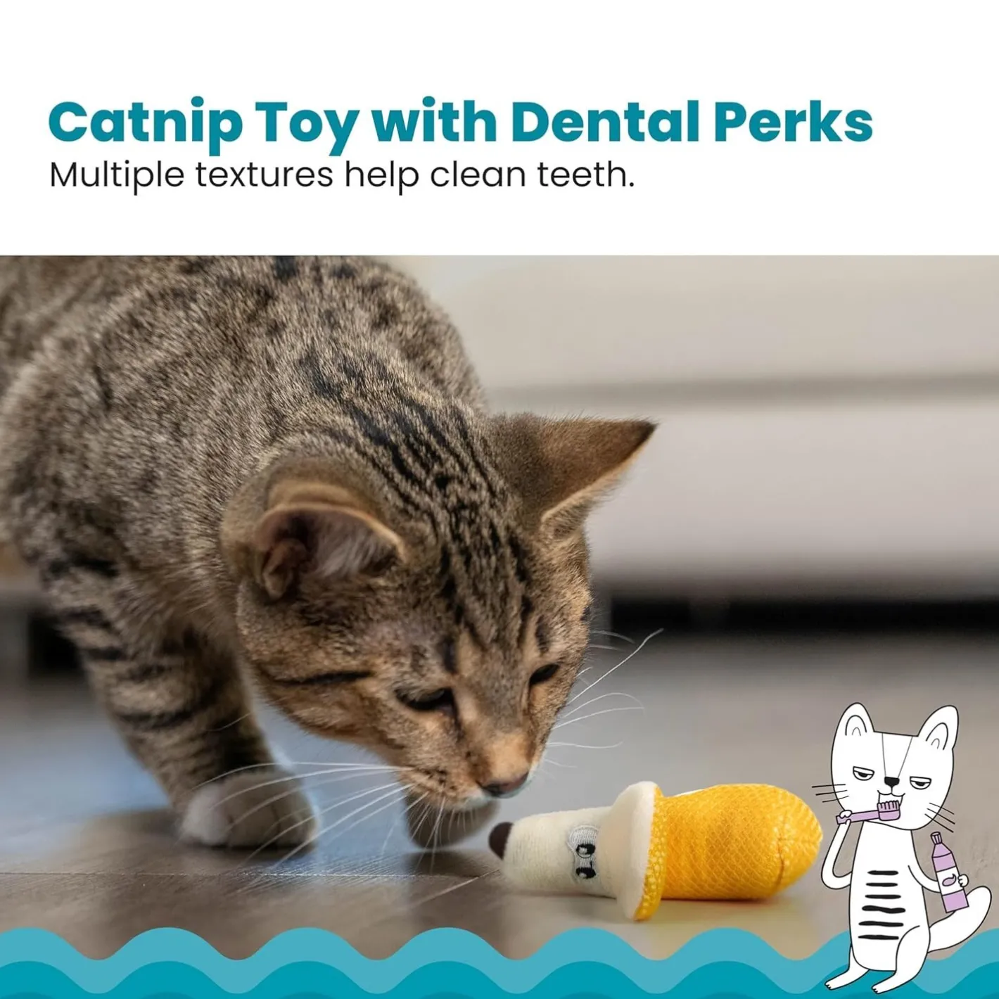 Petstages Dental Banana Catnip Chew Toy for Cats Sale