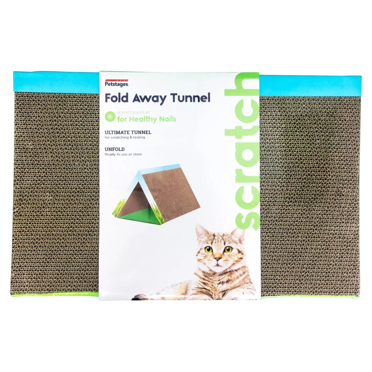 Petstages Fold Away Cardboard Cat Scratcher & Tunnel Hot