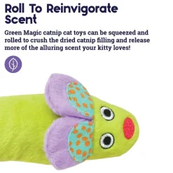 Petstages Green Magic Mightie Mouse Catnip Infused Kickeroo Cat Toy Hot
