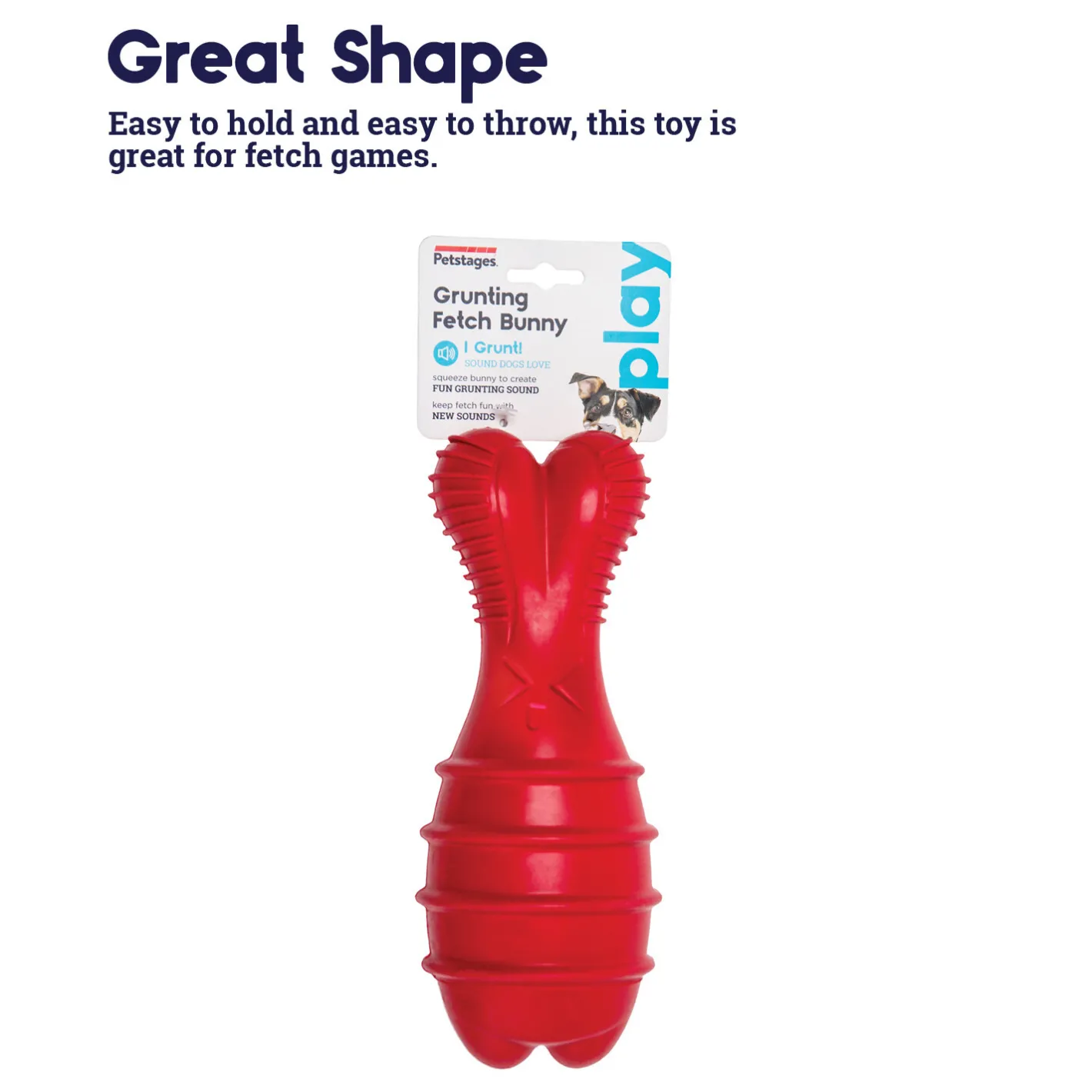 Petstages Grunt & Fetch Rubber Bunny Dog Toy Discount