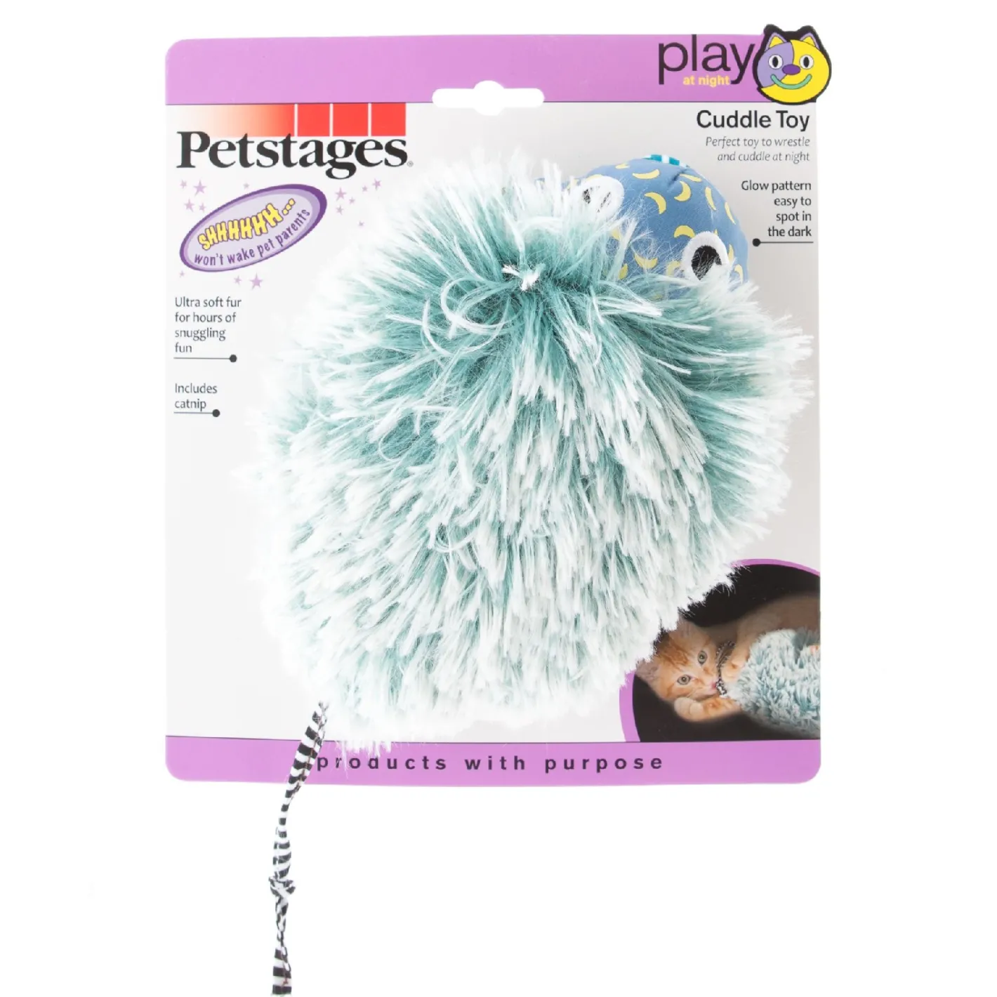 Petstages Nighttime Plush Quiet Cuddle Cat Toy Best