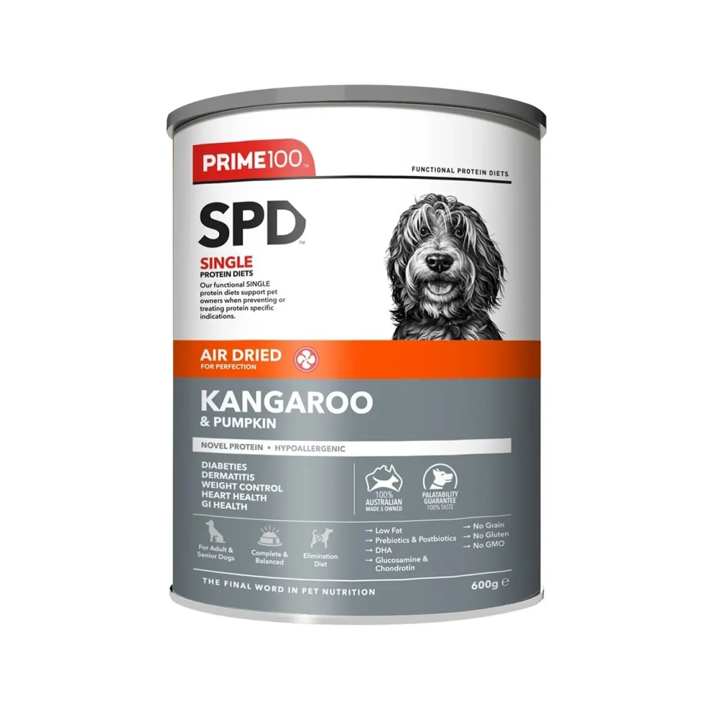 Prime100 SPD Air Dried Dog Food Single Protein Kangaroo & Pumpkin Sale