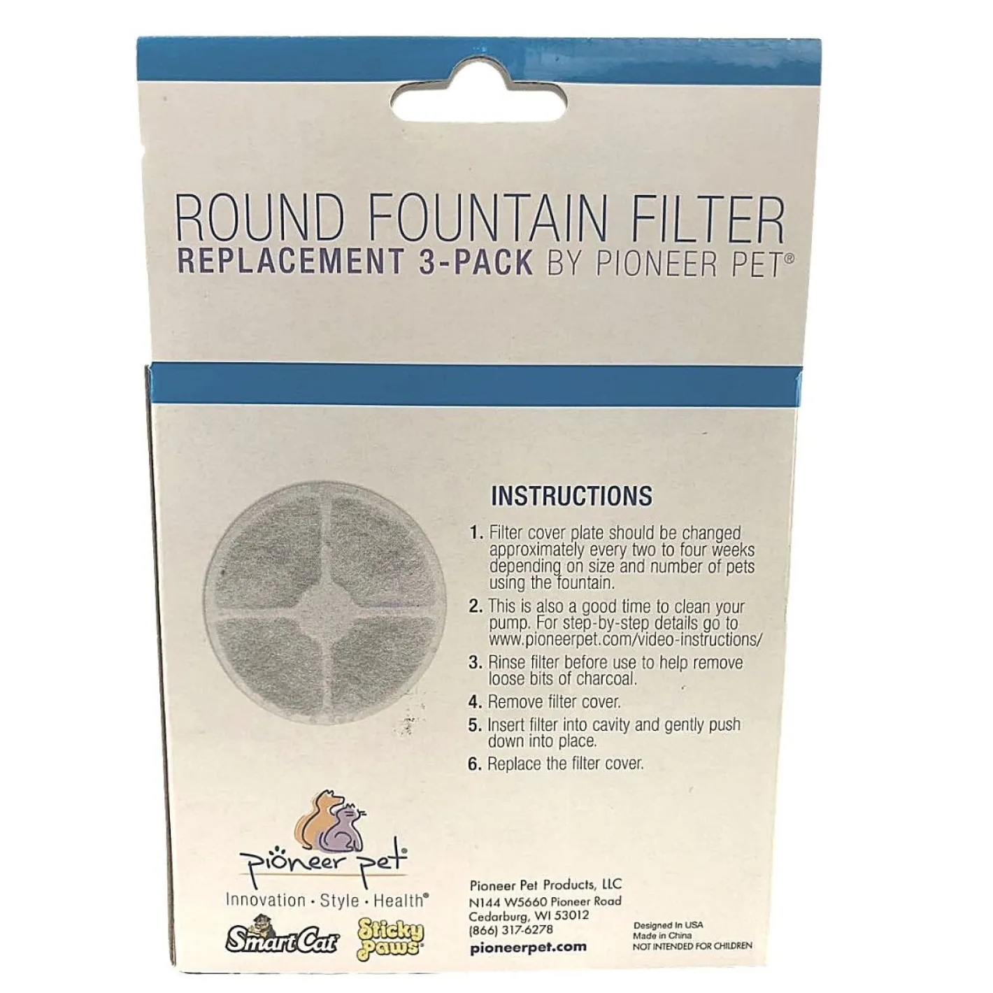 Pioneer Pet Replacement Filters for the Vortex Fountain - Pack of 3 or 6 Online