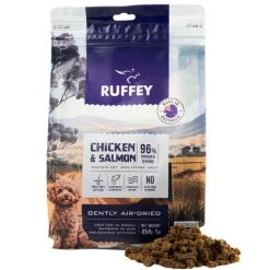 Ruffey Air-Dried Australian Dog Food & Meal Topper - Chicken & Salmon 454g - Natural, Healthy Food for Dogs Sale