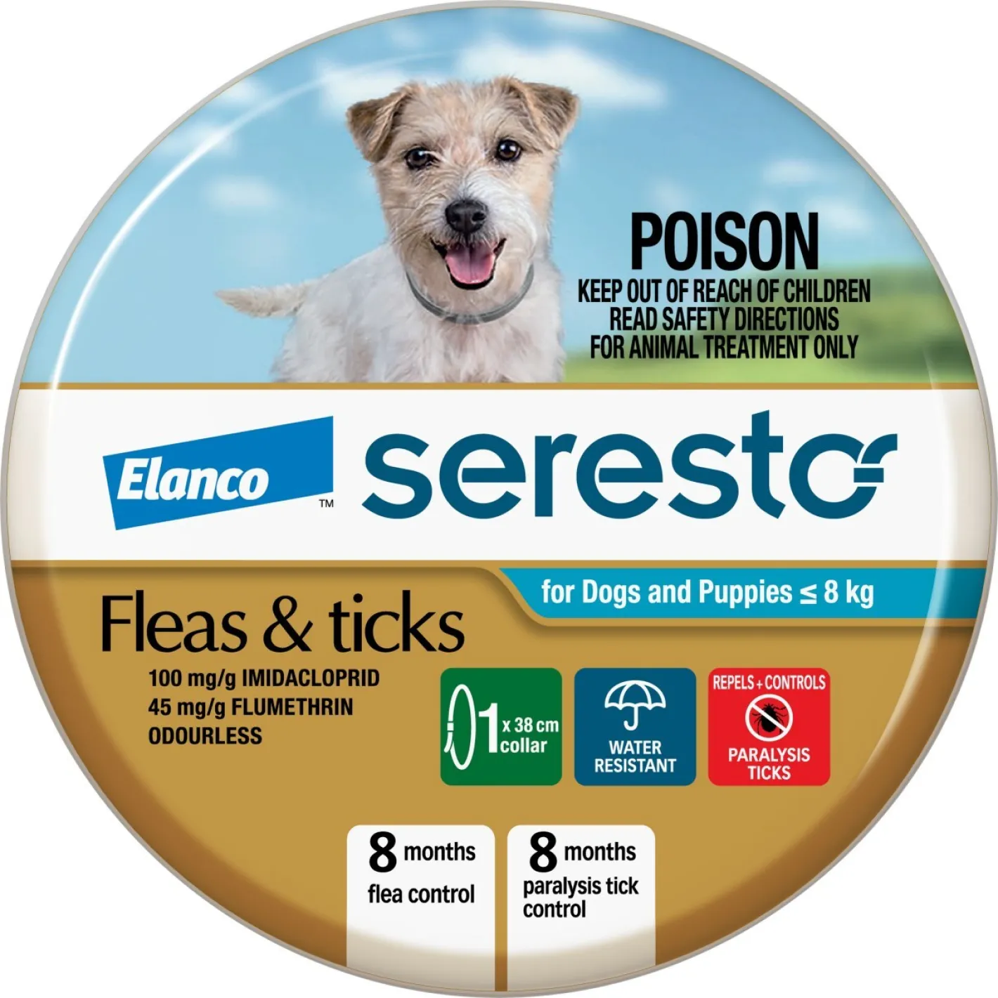 Seresto Flea & Tick Collar (lasts up to 8 months) - Dogs Under 8kg Sale