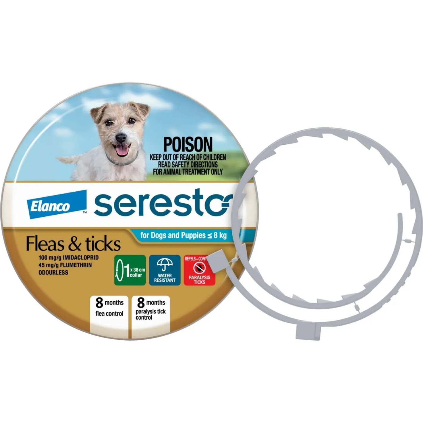 Seresto Flea & Tick Collar (lasts up to 8 months) - Dogs Under 8kg Sale